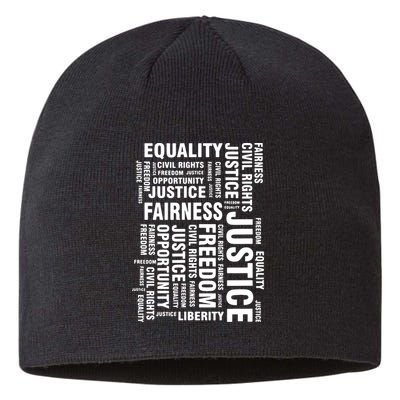 Civil Rights Equality Freedom Justice Liberty BLM Sustainable Beanie