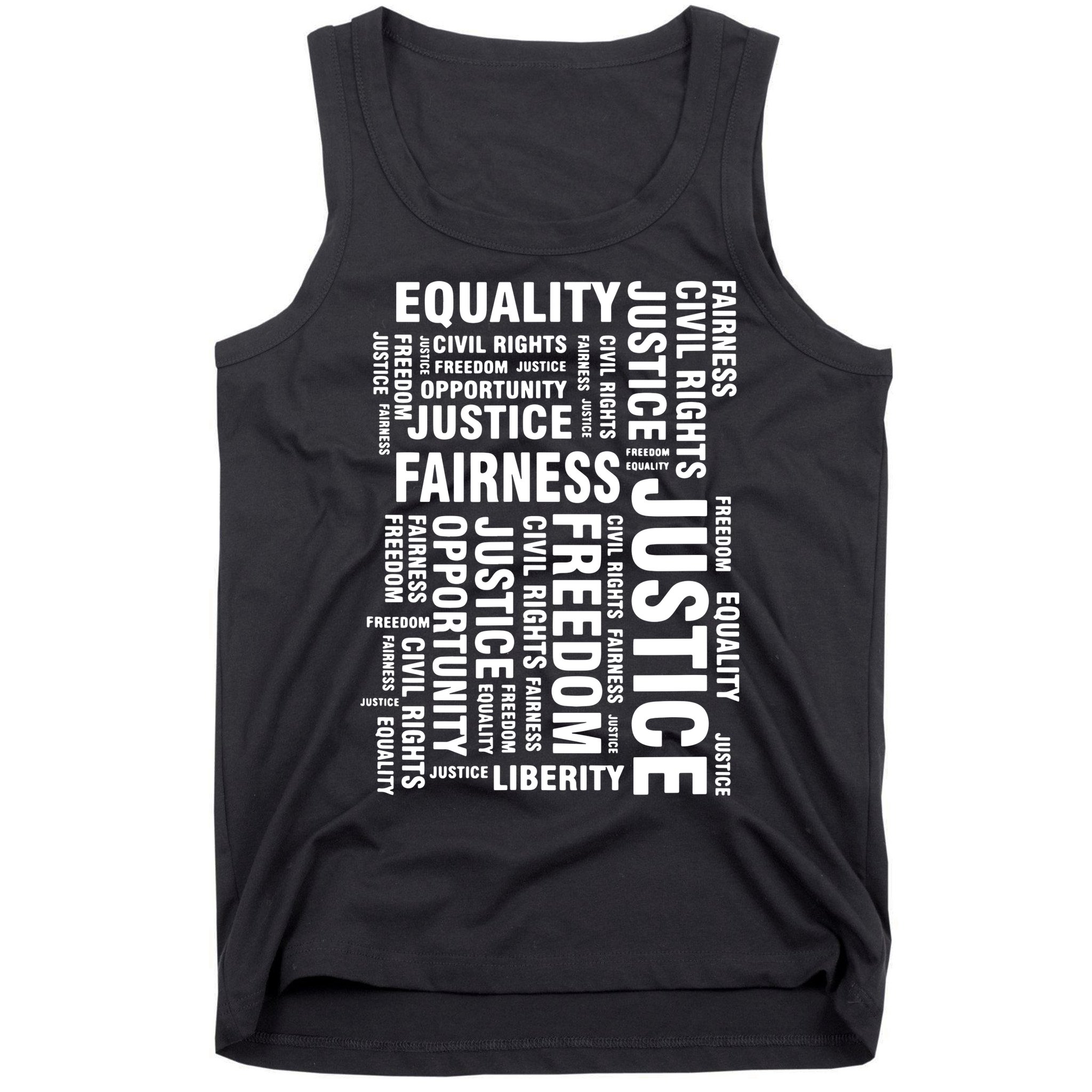 Civil Rights Equality Freedom Justice Liberty BLM Tank Top