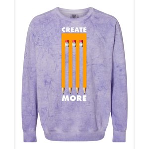 Create More Optical Illusion Pencils Colorblast Crewneck Sweatshirt