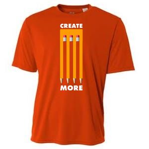 Create More Optical Illusion Pencils Cooling Performance Crew T-Shirt