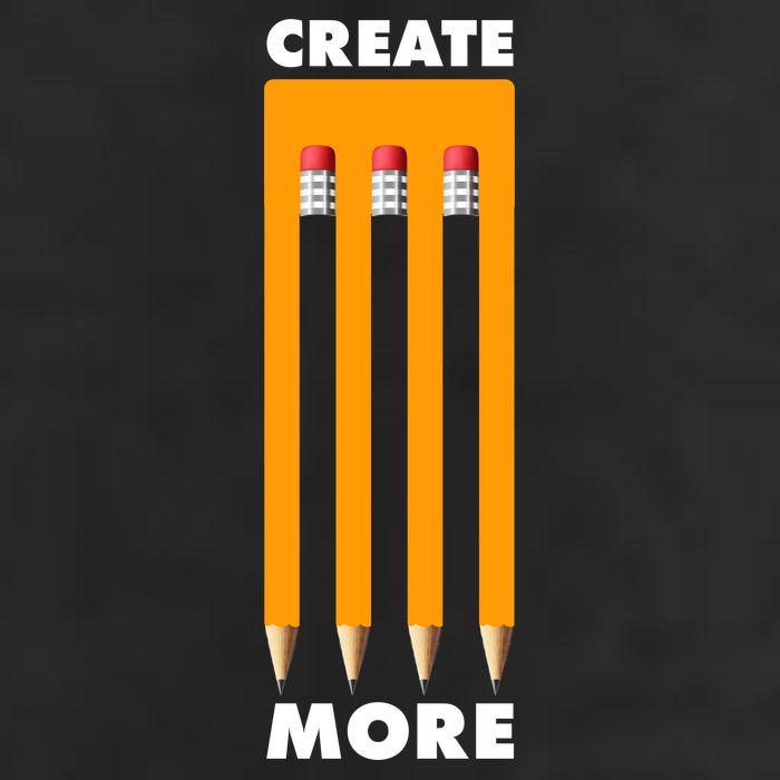 Create More Optical Illusion Pencils 7 Panel Mesh Trucker Snapback Hat