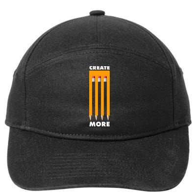 Create More Optical Illusion Pencils 7-Panel Snapback Hat
