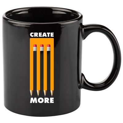 Create More Optical Illusion Pencils 11oz C Handle Ceramic Mug