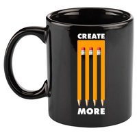 Create More Optical Illusion Pencils 11oz C Handle Ceramic Mug