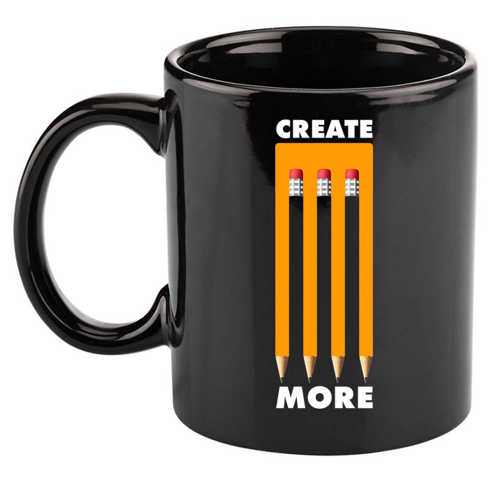 Create More Optical Illusion Pencils 11oz C Handle Ceramic Mug