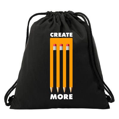 Create More Optical Illusion Pencils Drawstring Bag