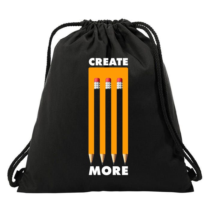 Create More Optical Illusion Pencils Drawstring Bag
