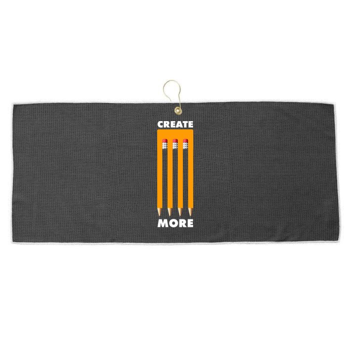 Create More Optical Illusion Pencils Large Microfiber Waffle Golf Towel