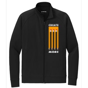 Create More Optical Illusion Pencils Stretch Full-Zip Cadet Jacket