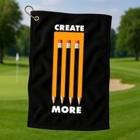 Create More Optical Illusion Pencils Golf Towel