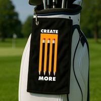 Create More Optical Illusion Pencils Golf Towel
