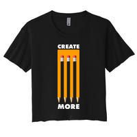 Create More Optical Illusion Pencils Crop Top