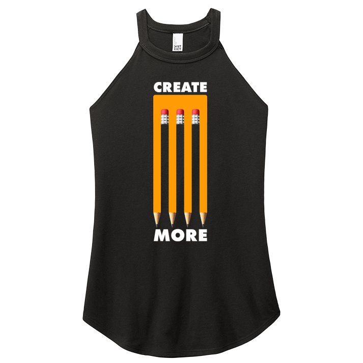 Create More Optical Illusion Pencils Women's Perfect Tri Rocker Tank