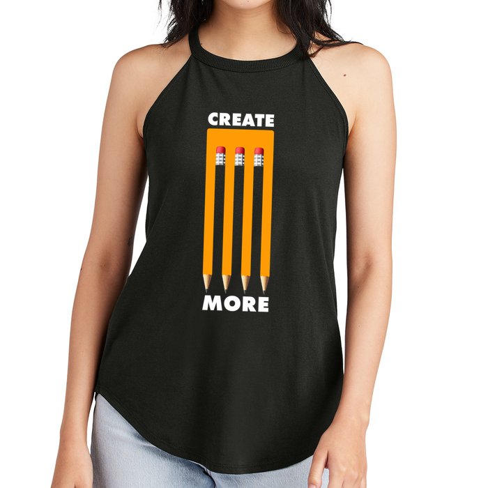 Create More Optical Illusion Pencils Women's Perfect Tri Rocker Tank