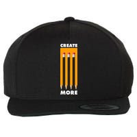 Create More Optical Illusion Pencils Wool Snapback Cap
