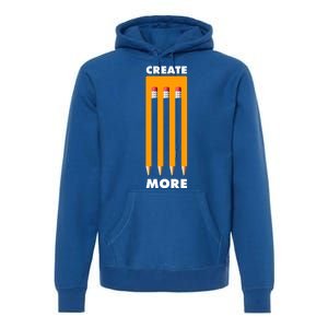 Create More Optical Illusion Pencils Premium Hoodie