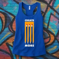 Create More Optical Illusion Pencils Womens Tank Top