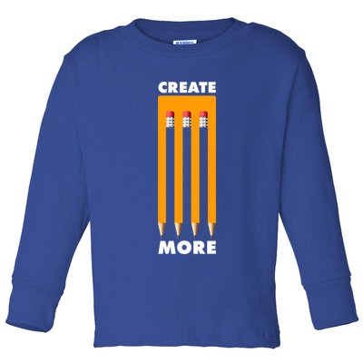 Create More Optical Illusion Pencils Toddler Long Sleeve Shirt