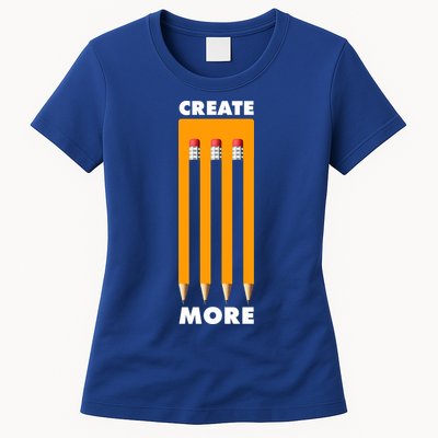 Create More Optical Illusion Pencils Womens T-Shirt