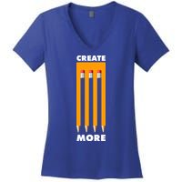 Create More Optical Illusion Pencils Women's V-Neck T-Shirt