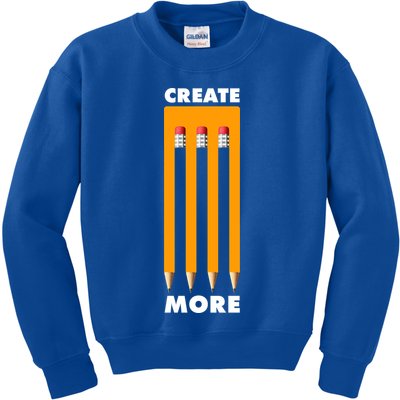 Create More Optical Illusion Pencils Kids Sweatshirt