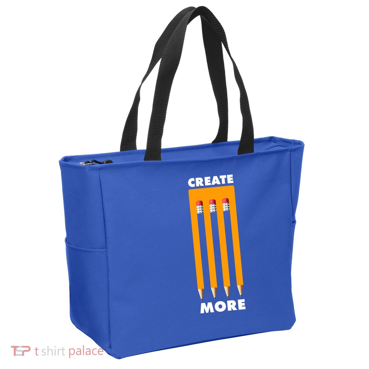 Create More Optical Illusion Pencils Zip Tote Bag