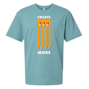 Create More Optical Illusion Pencils Sueded Cloud Jersey T-Shirt