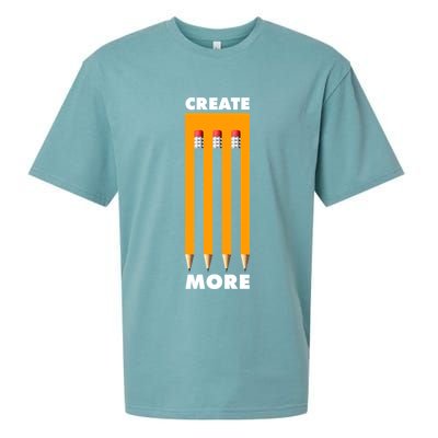 Create More Optical Illusion Pencils Sueded Cloud Jersey T-Shirt