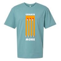 Create More Optical Illusion Pencils Sueded Cloud Jersey T-Shirt