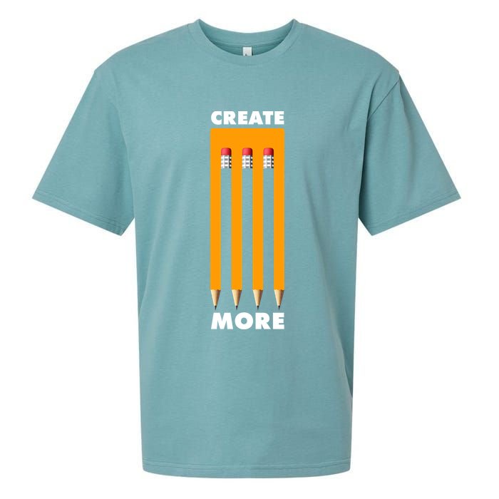 Create More Optical Illusion Pencils Sueded Cloud Jersey T-Shirt