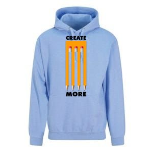 Create More Optical Illusion Pencils Unisex Surf Hoodie