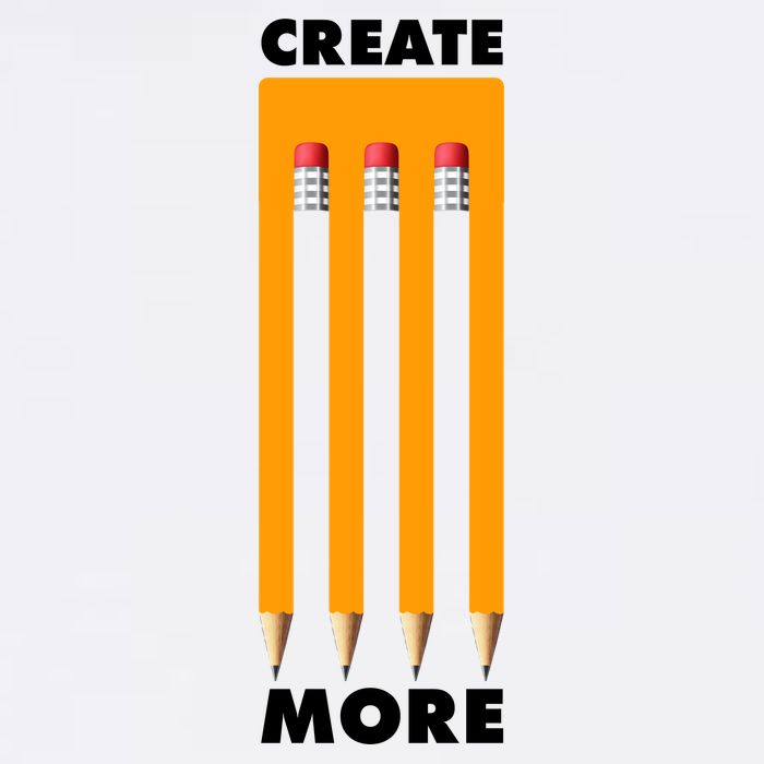 Create More Optical Illusion Pencils Garment-Dyed Sweatshirt