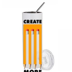 Create More Optical Illusion Pencils Stainless Steel Tumbler