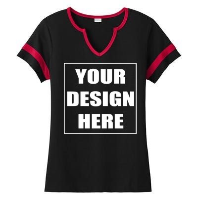 Create Your Own Custom Personalized Ladies Halftime Notch Neck Tee