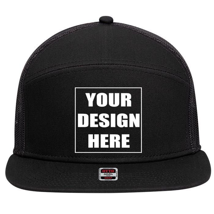 Create Your Own Custom Personalized 7 Panel Mesh Trucker Snapback Hat