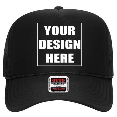 Create Your Own Custom Personalized High Crown Mesh Back Trucker Hat