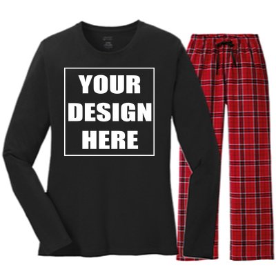 Create Your Own Custom Personalized Women's Long Sleeve Flannel Pajama Set 