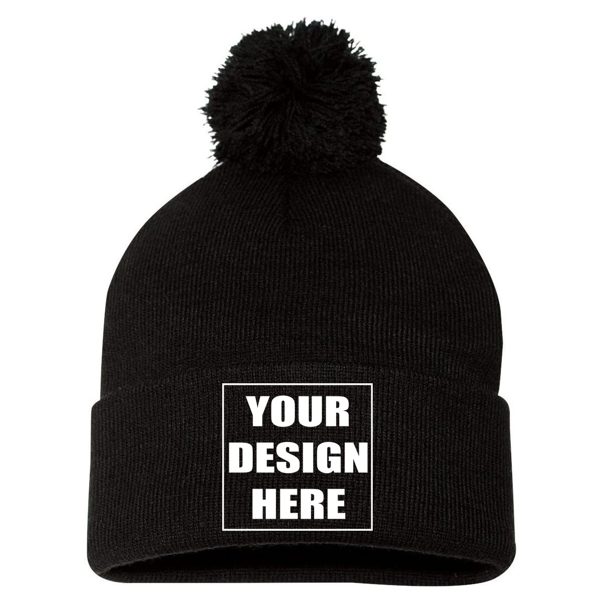 Create Your Own Custom Personalized Pom Pom 12in Knit Beanie