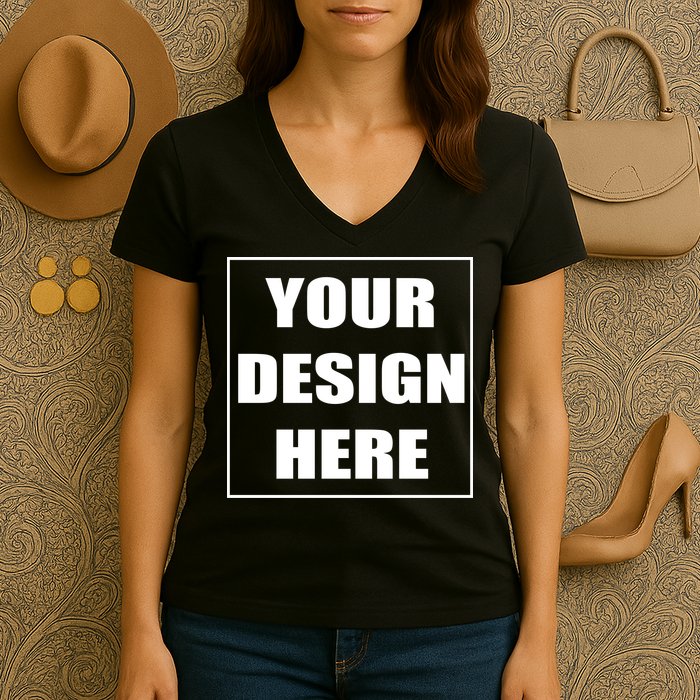 Create Your Own Custom Personalized Women's V-Neck T-Shirt