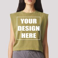 Create Your Own Custom Personalized Garment-Dyed Women's Muscle Tee