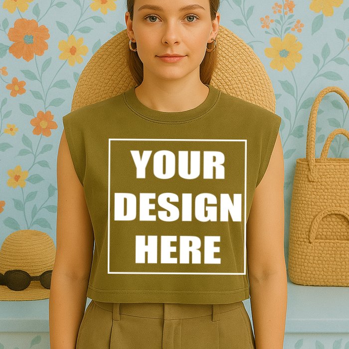Create Your Own Custom Personalized Garment-Dyed Women's Muscle Tee