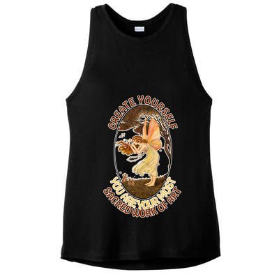 Create Yourself You Are Your Most Sacred Work Of Art  Ladies PosiCharge Tri-Blend Wicking Tank