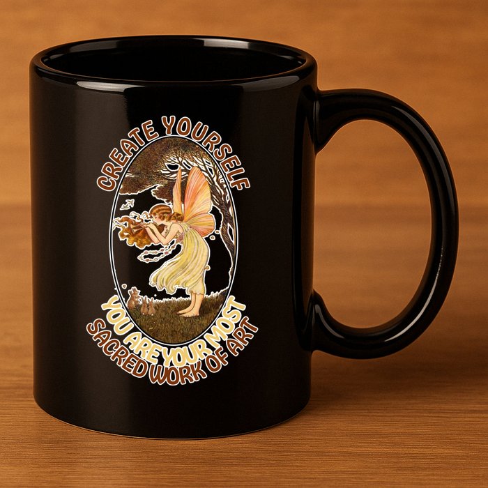 Create Yourself You Are Your Most Sacred Work Of Art  11oz C Handle Ceramic Mug