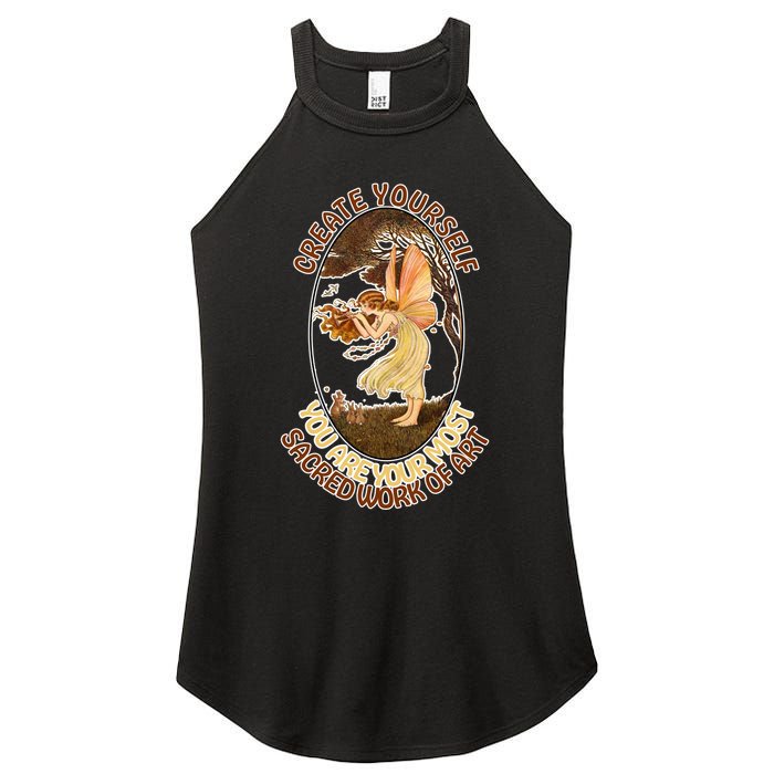 Create Yourself You Are Your Most Sacred Work Of Art  Women's Perfect Tri Rocker Tank
