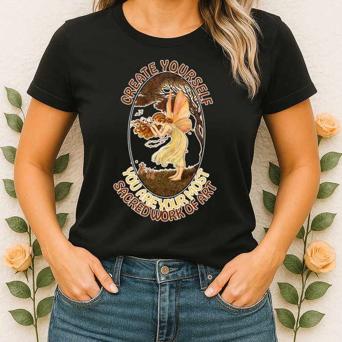 Create Yourself You Are Your Most Sacred Work Of Art  Womens T-Shirt