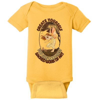 Create Yourself You Are Your Most Sacred Work Of Art  Baby Bodysuit