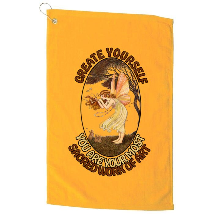 Create Yourself You Are Your Most Sacred Work Of Art  Golf Towel