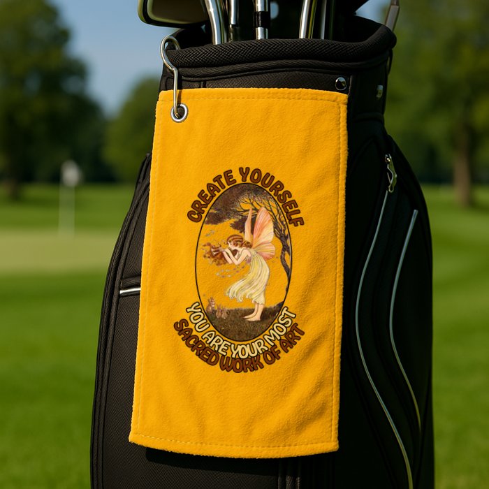 Create Yourself You Are Your Most Sacred Work Of Art  Golf Towel