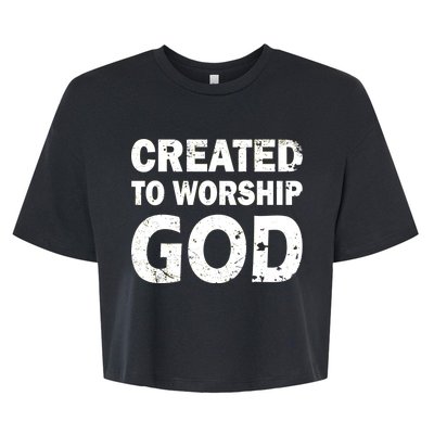 Created To Worship God Bella+Canvas Jersey Crop Tee