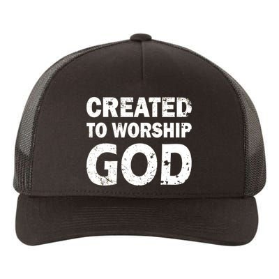 Created To Worship God Yupoong Adult 5-Panel Trucker Hat